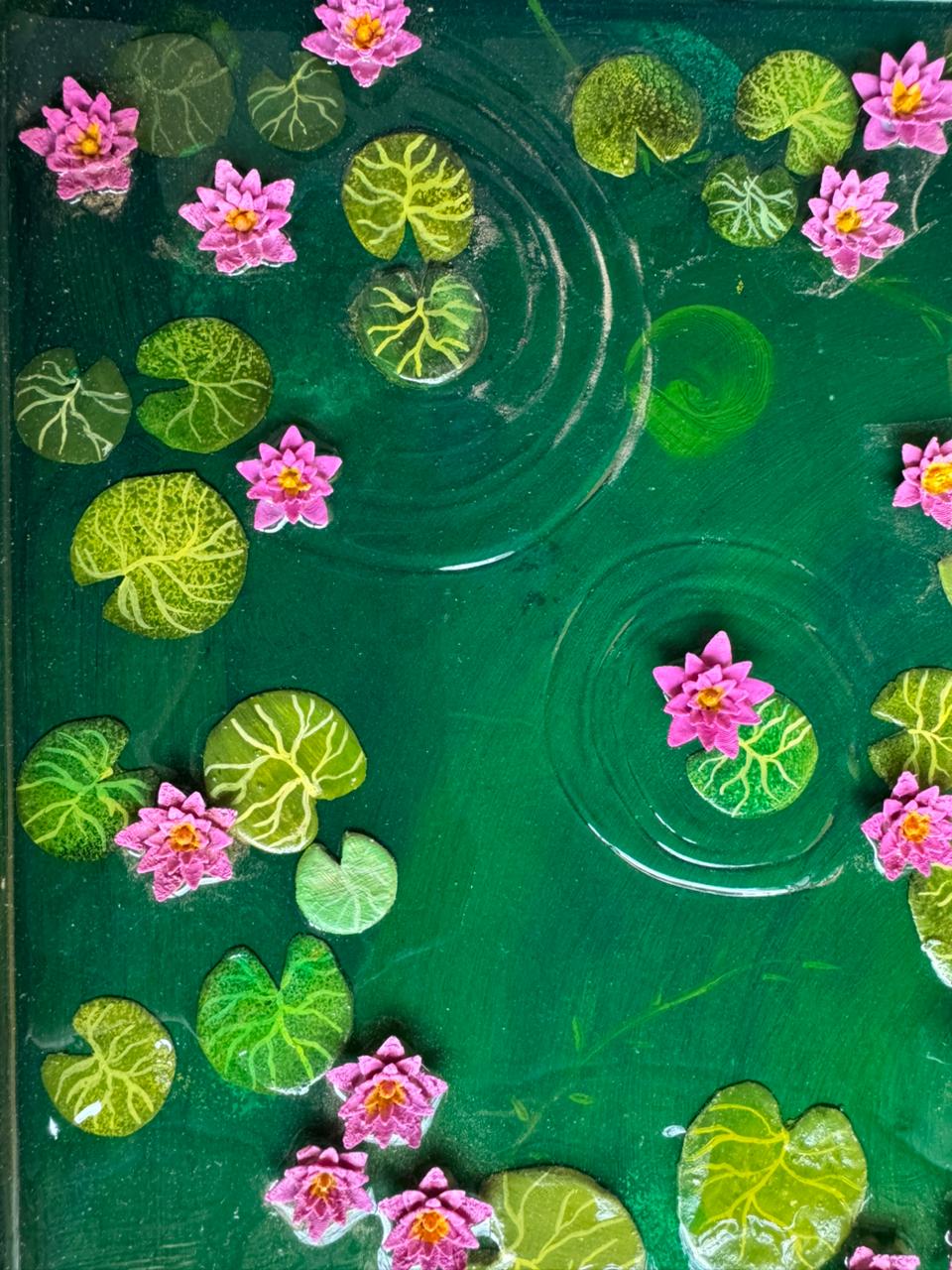krishna in nandhavanam – handcrafted resin art frame